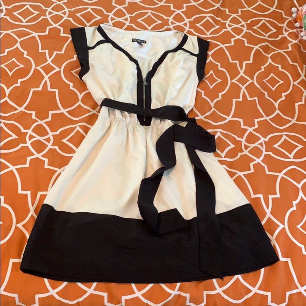 Express Black and White dress